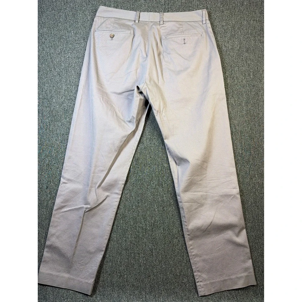 J.Crew Bedford Gray Micro Pattern Chino Pants Mens 34x32 Straight Leg Cotton - Picture 5 of 5